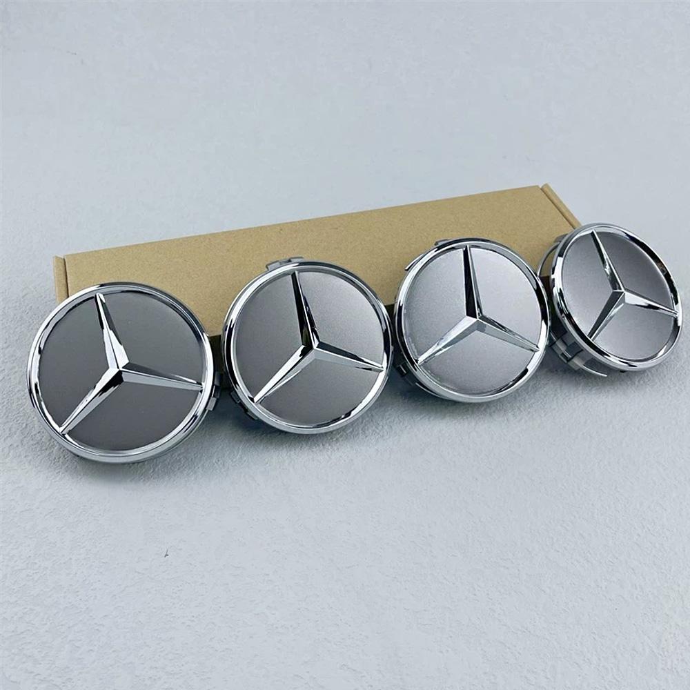 2026 Hot For AMG 4pcs 75MM Car Wheel Center Hub Caps Covers Mercedes Benz A B C S Class AMG GLA CLA GLC W176 W221 W204 W205 accessories