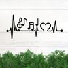 Metal Wall Decor - Ekg Music Wall Art. Music Decor for Living Room. Music Lover's Ekg Rhythm Love Art. Home Decor.