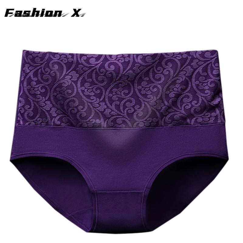 Женские трусики с высокой талией, утягивающие живот, хлопковые трусики большого размера S-5XL