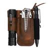 Cowhide Leather Multitool Sheath With Pen Loop Belt Clip Pouch EDC Belt Organizer  Daily Use