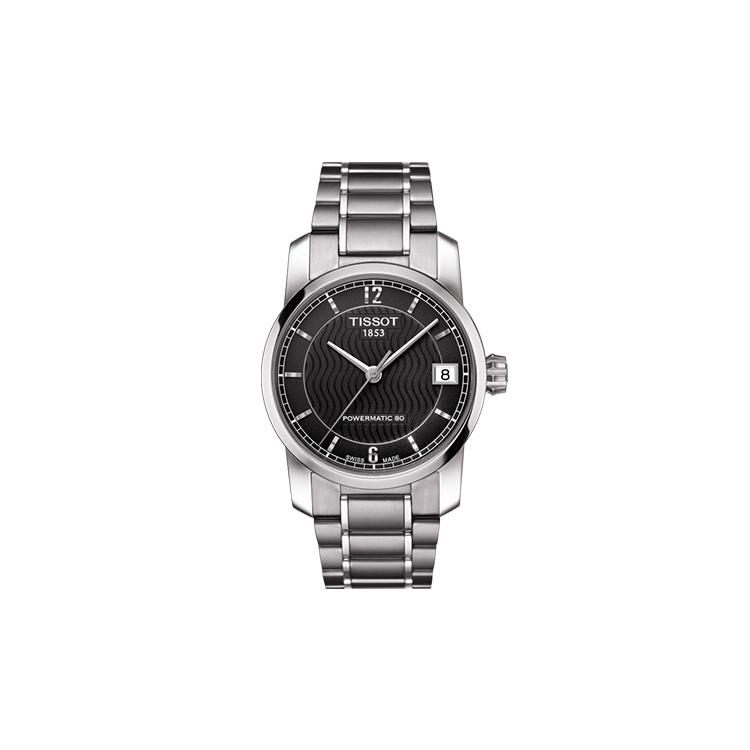 Tissot Женские часы с титановым автоматическим механическим механизмом 32 мм Черный циферблат T087.207.44.057.00