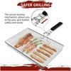 Lockable Design Grill Basket Food Grade Stainless Steel BBQ Grill Basket  Outdoor Camping