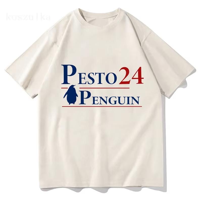 Funny Pesto Penguin T Shirts Graphic Cotton Streetwear Short Sleeve Birthday Gifts Mens Clothing Kawaii Unisex Summer T-shirts