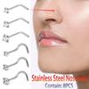 Stainless Steel Perforated Jewelry Diamond Nose Nail