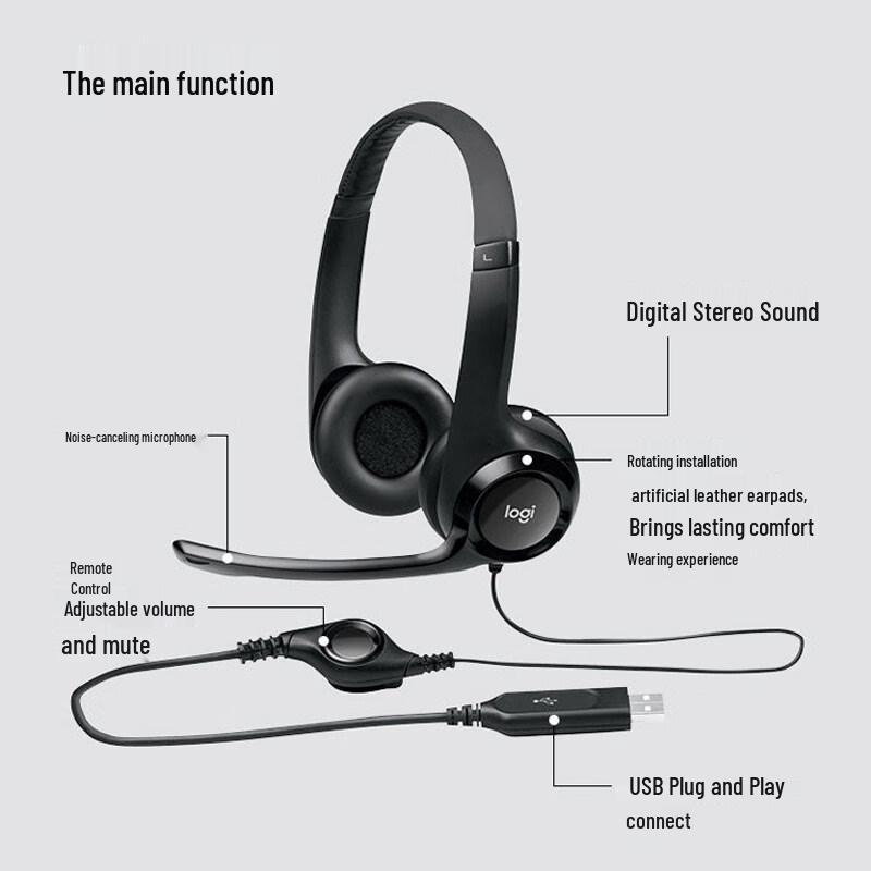 Logitech H390 USB Wired Headset