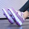 TUINANLE 2 Wheel Roller Shoes Boys and Girls Walking Shoes Can Walk, Slide and Shrink Flashing Lights for Primary School Students