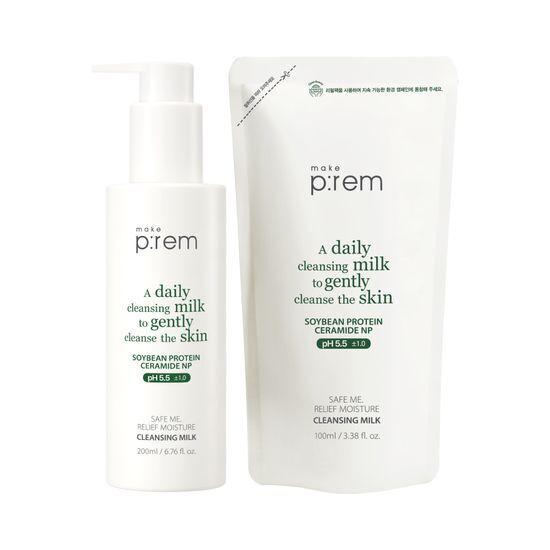 Make P:REM Safe Me Relief Moisture Cleansing Milk (200ml + 100ml Refill)