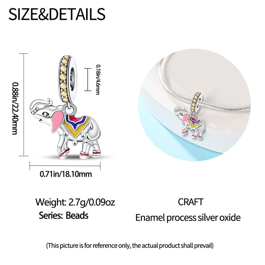 Медь Священный Благоприятный Защитник Слон Серия Подвеска Шарм Бусина Подходит Оригинальный Браслет Для Женщин DIY Ювелирные Изделия
