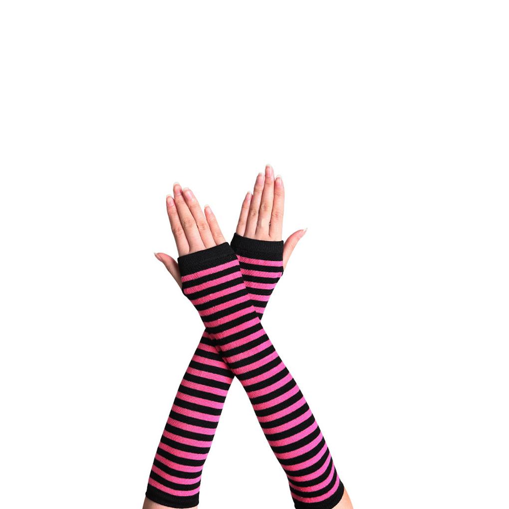 1 пара детских перчаток без пальцев простого стиля, удобные вязаные перчатки, вязание, рукоделие, нарукавники для девочек, защита рук для ношения на улице