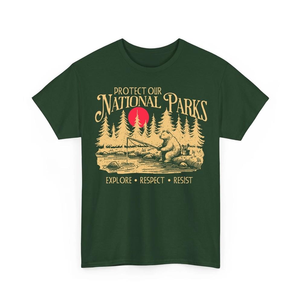 Protect Our National Parks Explore Respect Resist Retro Unisex TShirt Unisex T-Shirt