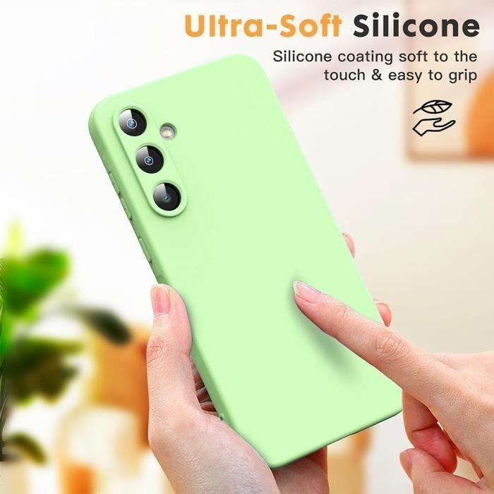 Coque - BOOLING - pour Samsung Galaxy A35 5G - Protection Silicone - Antichoc - Anti-Rayures - Vert
