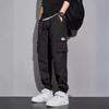 Повседневные спортивные брюки мужские свободные длинные вставки фитнес бег тренировочные брюки