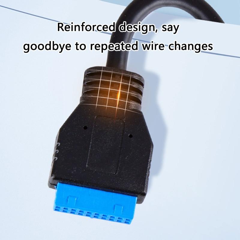 USB3.0 19Pin 1 To 2 Header Extension Wire USB HUB With Adopting Chip And Modular Cable Line And Expansion Card
