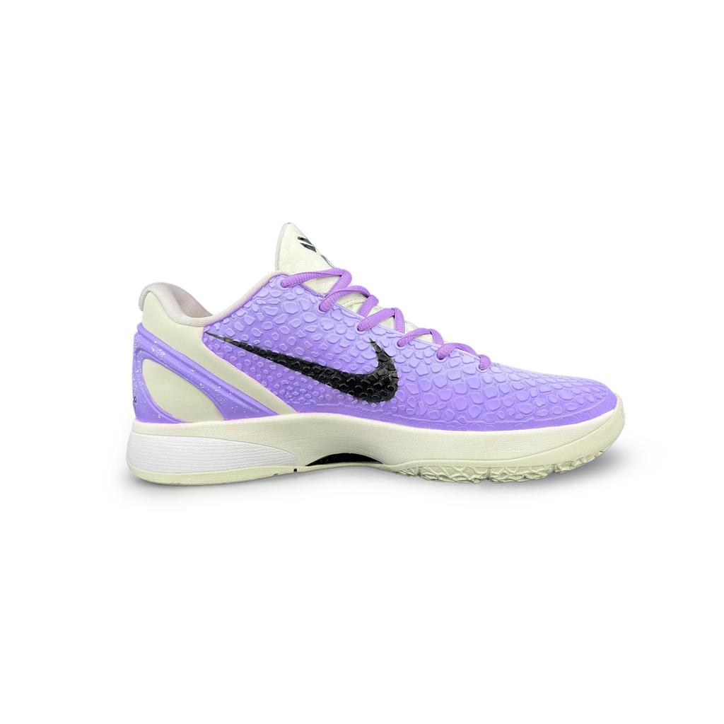 Nike Кроссовки для баскетбола Zoom Kobe 6 Protro, износостойкие, дышащие, низкие, унисекс, фиолетовые FQ3546-100(Команда258-)