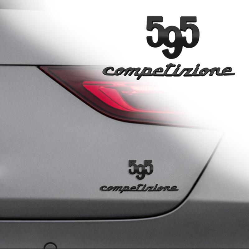 Car Sticker Metal 595 Emblem Badge Trunk Decal For Abarth 695 595 Competizione 70th Anniversary