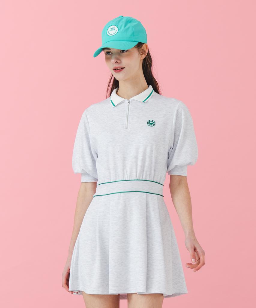 Mongbirdy Golf Voluminous Sleeve Golf Dress L.Grey