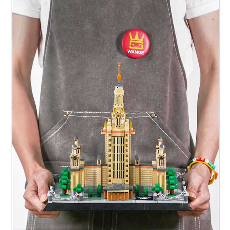 Moc Творческий Городской Пейзаж Архитектура Московский Государственный Университет Модель DIY Строительные Блоки Детские Головоломки Игрушки Подарки