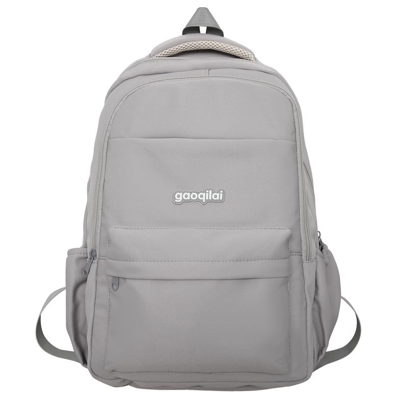 Школьная сумка для школьников средней школы, мужской рюкзак большой вместимости для путешествий, компьютерный рюкзак, однотонный женский рюкзак