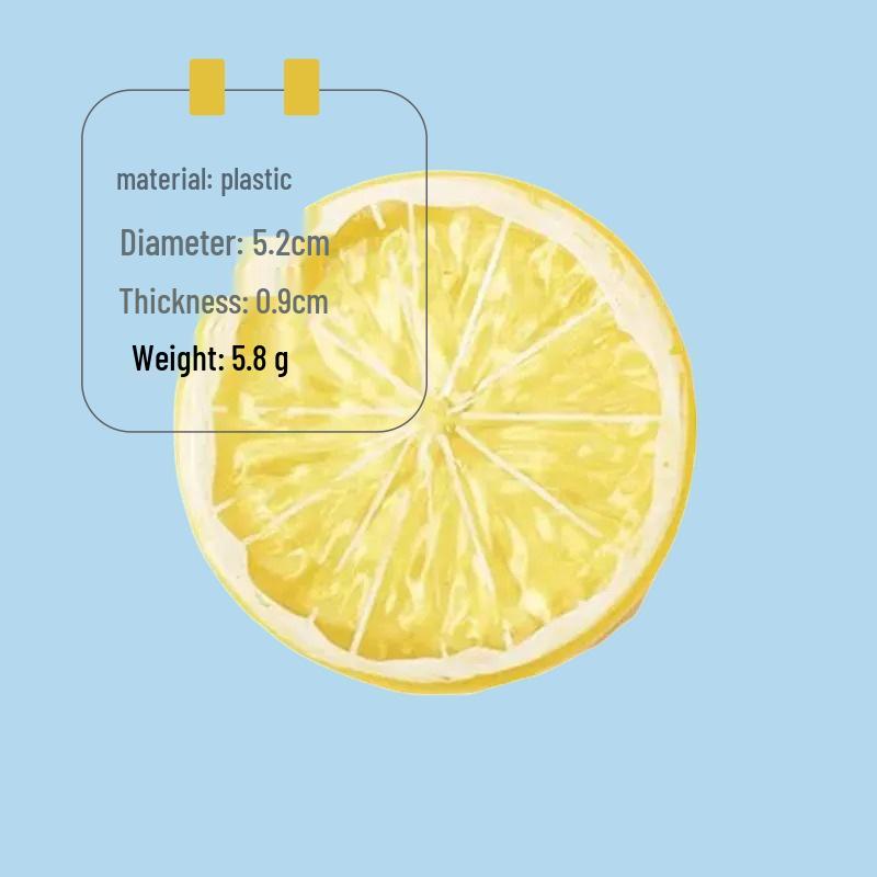 Пластиковые модели долек лимона для DIY-украшений и декора кухни или фотосессий