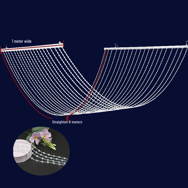 Свадебное потолочное украшение из хрустальных бусин - Акриловая штора с жемчужной цепочкой "Текущая вода"
