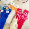 Thickened Plush Socks Women's Funny Cute Big Eyes High Aesthetic Floor Sleep Mid-Calf Autumn Winter New Style Warm Home Socks
