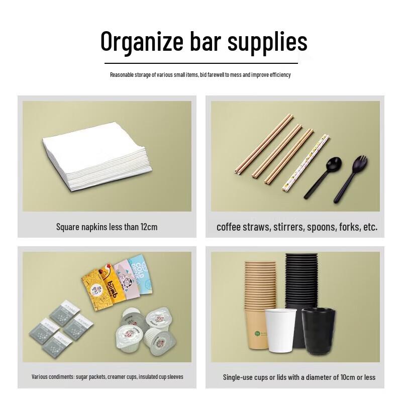 Multi-functional 4-Compartment Paper Cup Dispenser