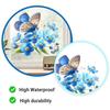 Наклейка на стекло 'Незабудка' Синие Бабочки Цветок Статическая ПВХ Наклейка для Окна Съемная Декор для Ванной Кухни Дома