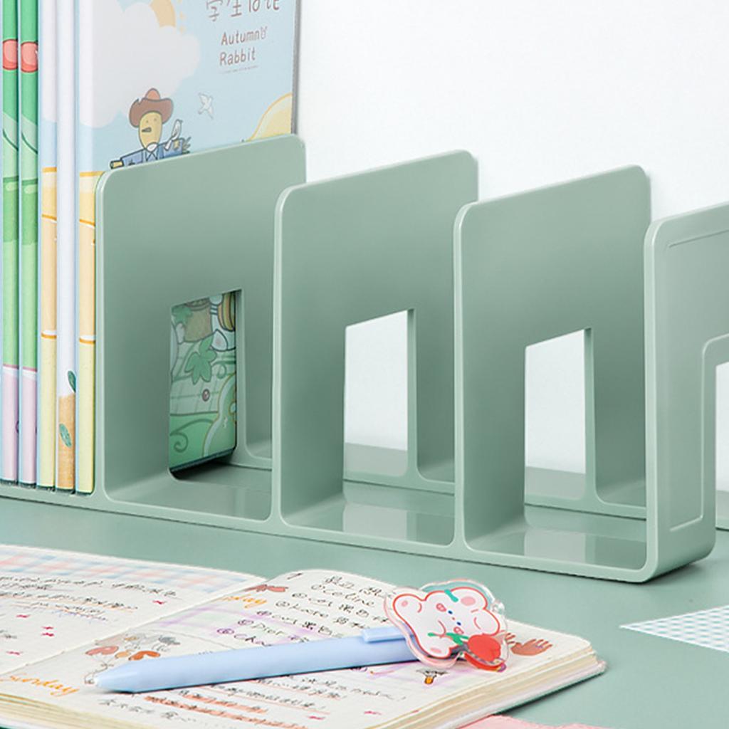 Acrylic Bookends Reading Shelf Book End File Sorter Book Storage Stand File Organizer for Book Magazines