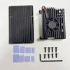Raspberry Pi 5 Aluminum Alloy Cooling Case with PWM Fan for Active Temperature Control
