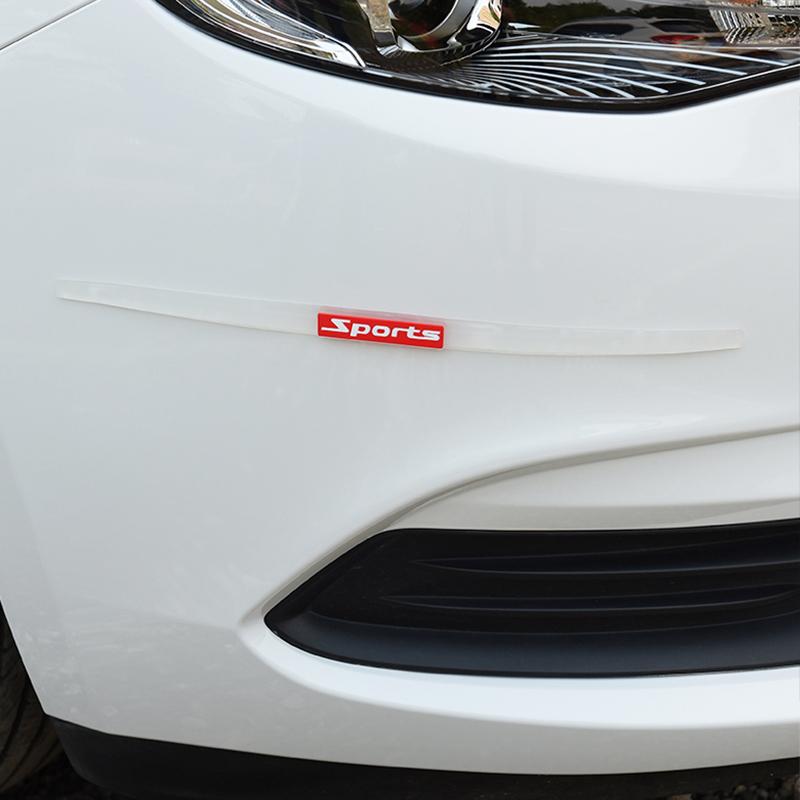 Универсальные защитные полоски для края двери автомобиля, защитная пленка для зеркала заднего вида, резиновая защита переднего и заднего бампера, защита от царапин, белая