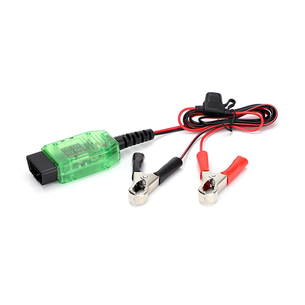 Automotive Battery Tester Dual Digital Voltage Current OBD Connector LED Indicator High Insulation ECU Data Protection