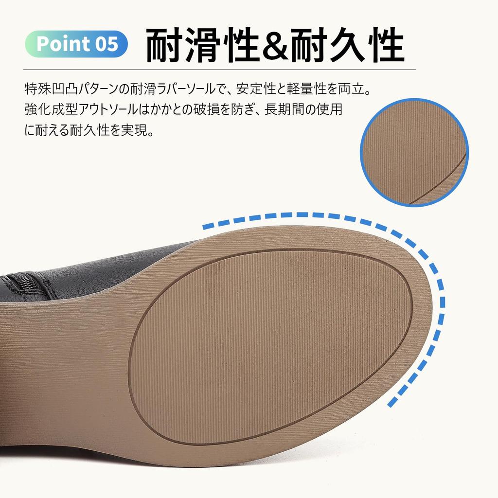 Ханани Ботильоны Толстые Толстые Боковые Вставки Боковые Однотонные Ботильоны для Женщин Женские Ботинки, Удобные, Подошва, Водонепроницаемые, Каблук, Ботинки, Молния, Черные, Кожаные,