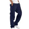 Autumn and Winter Men's Straight-Fit Drawstring with Multiple Pockets Stretch Cargo Pant
