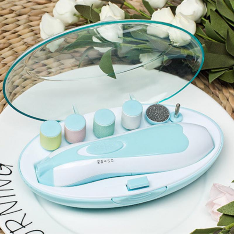New Design Mini Electric Baby Nail File Cutter Clipper Trimmer Manicure Fashion with Led Light