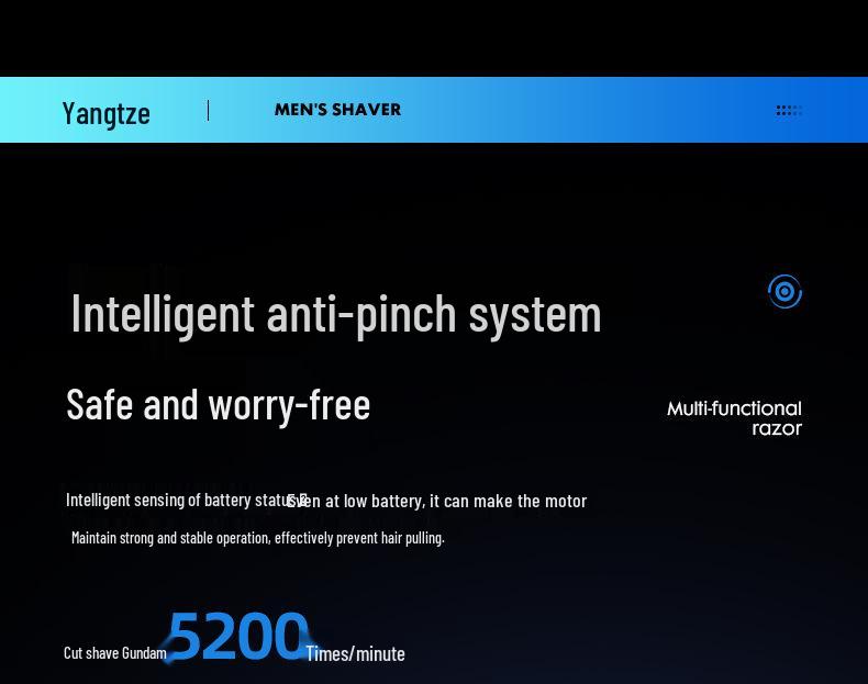 Мини-электробритва Yangzi для мужчин - Маленький триммер для бороды, Суперчистое стальное лезвие.