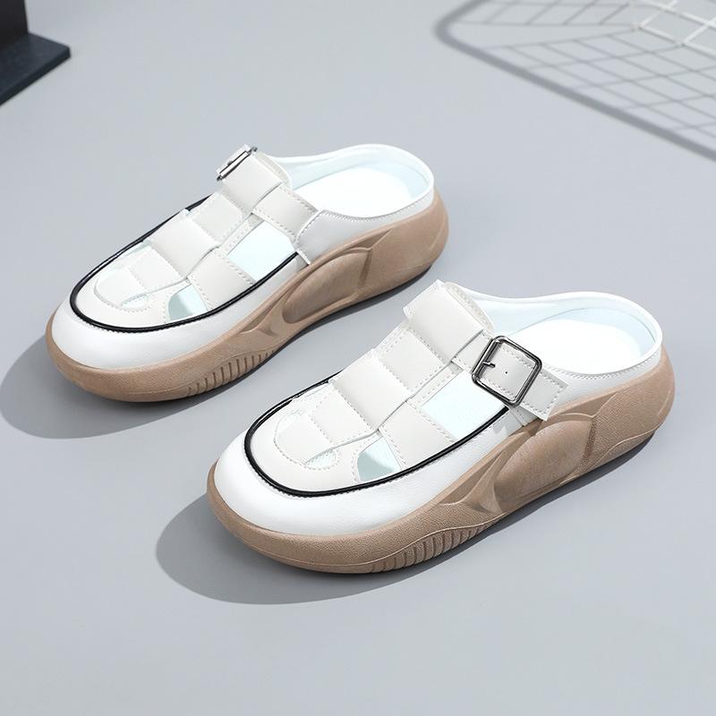 Дизайнерские летние новые женские сандалии, модные, толстые, с закрытым носком, легкие, нескользящие, повседневные туфли, универсальные, Tenis De Mujer