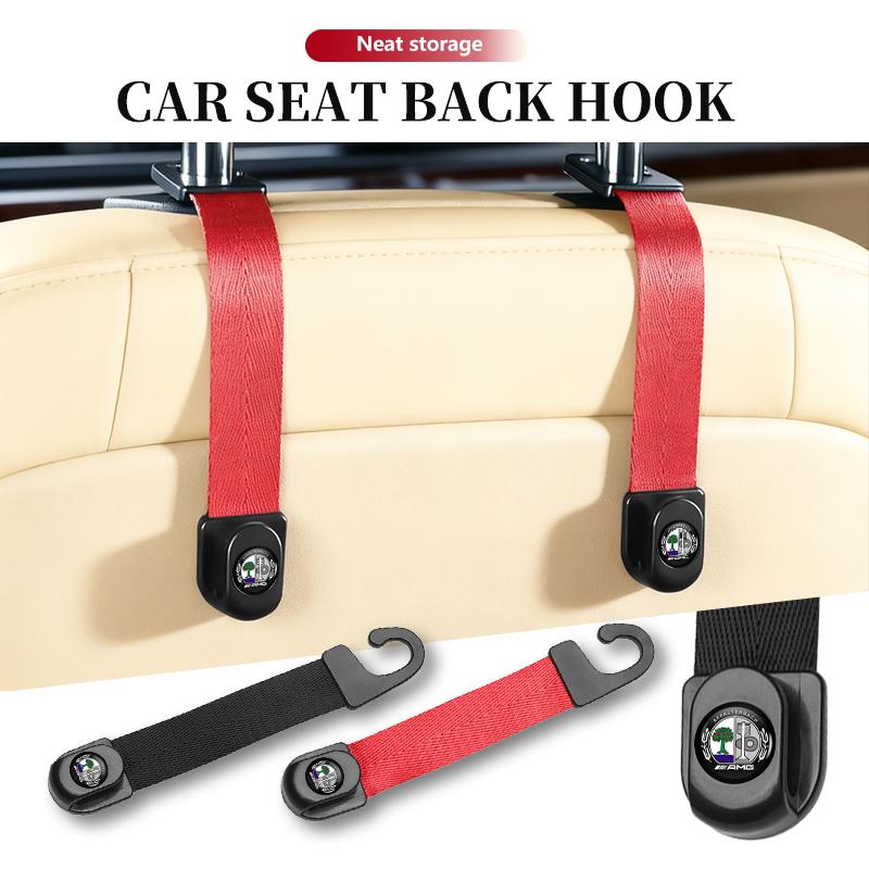 For AMG Portable Car Seat Back Headrest Hook Wear-Resistant Easy to Install Storage Hanger Benz CITAN VITO SPRINTER CLS SLK W202 PP63
