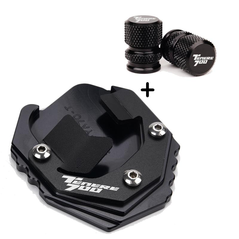 Motorcycle Aluminum Foot Enlarger Side Stand Extension Plate For Yamaha Tenere 700 Tenere700 T7