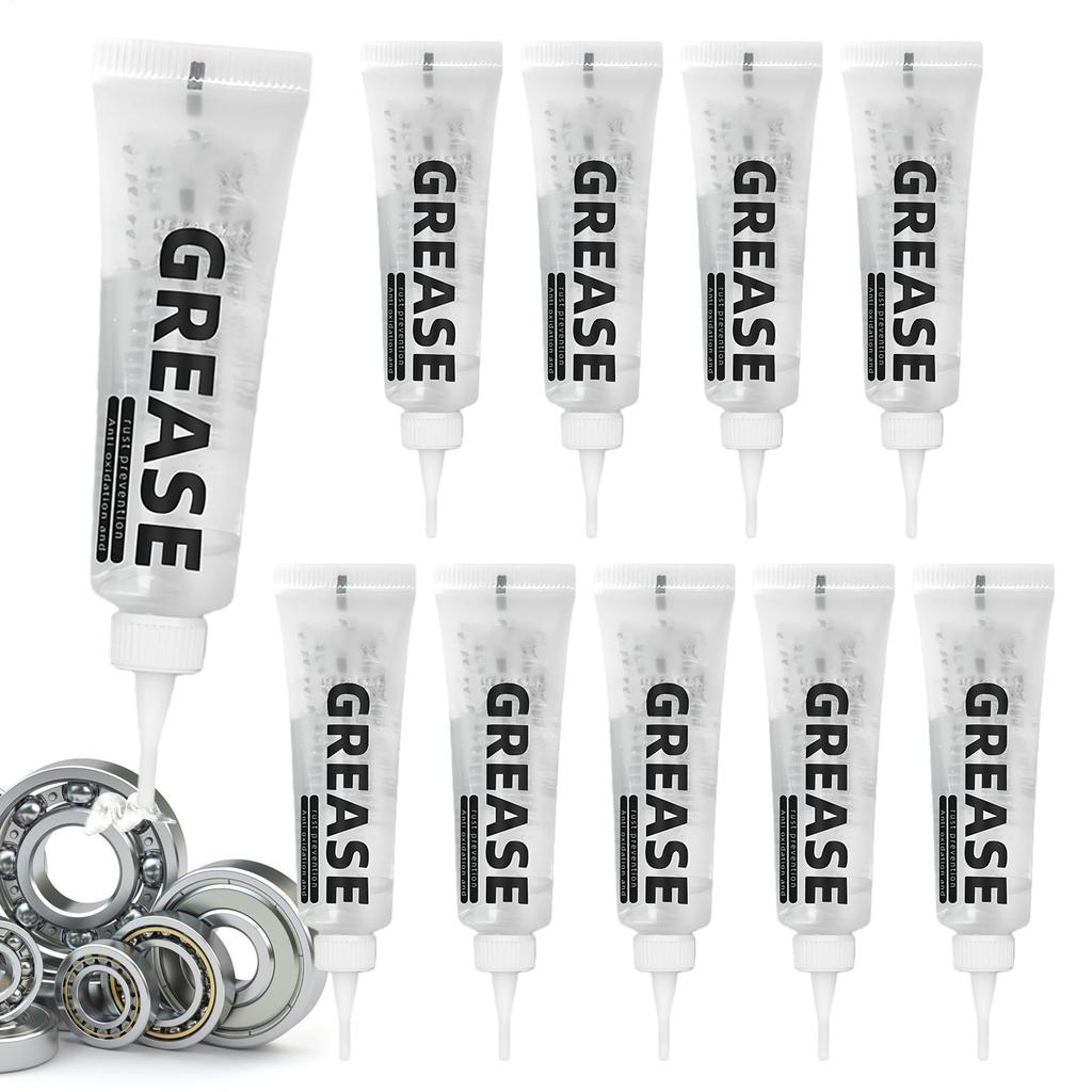Automotive Grease 10 Piece Transparent Lubricant Multi-purpose Car Lubricating for Automotive Brake Systems Garage Equipment