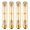 LVWIT T32 Brown Retro Filament Bulbs, E26 Base, 720LM, 6W (55W Equivalent), 2500K Warm White, Non-Dimmable, Pack of 4