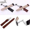 Ремешок для часов, кнопка, скрытая застежка, кожаный браслет, ремешки для наручных часов, сменные аксессуары