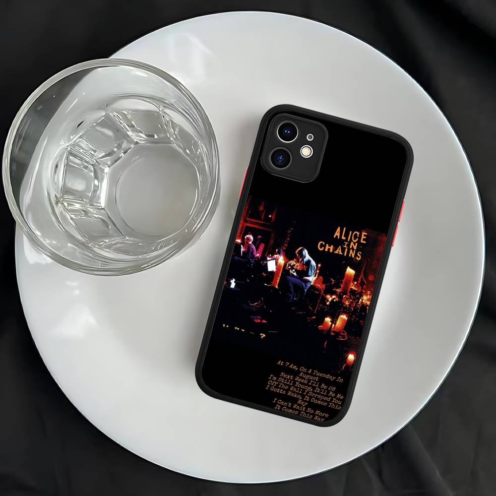A-Alice I-In C-Chains Matte Transparent Phone Cover For iPhone Case 16 15 14 13 12 11 Pro Max X XS Max Plus