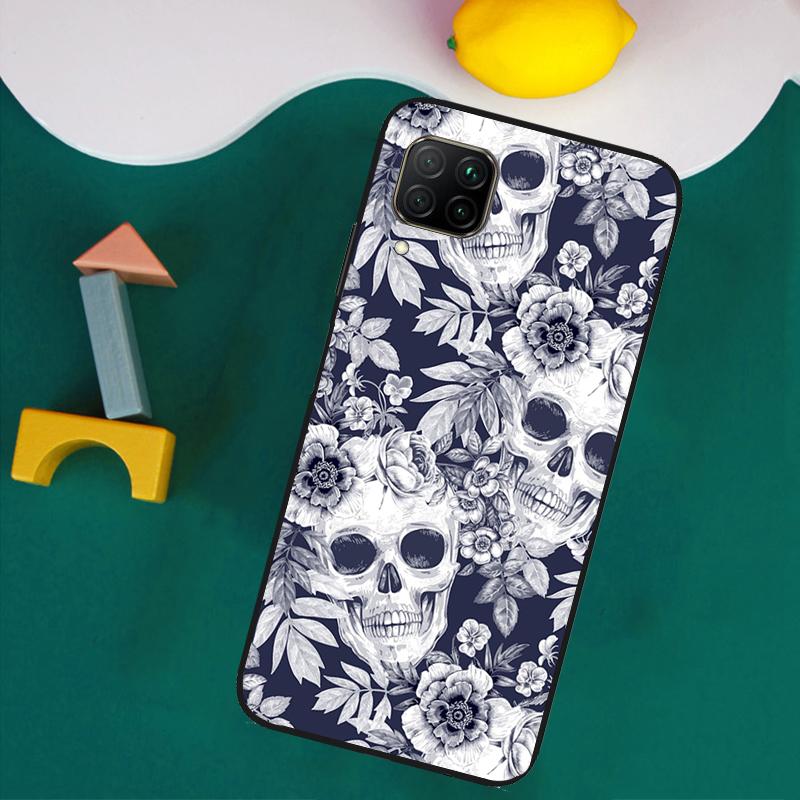 Чехол с готическим черепом для Huawei Nova 11i 12s 12i 8i 7i Y73 Y70 Y90 Y60 Y72 Y61 Y91 9 10 SE P30 Pro P40 Lite