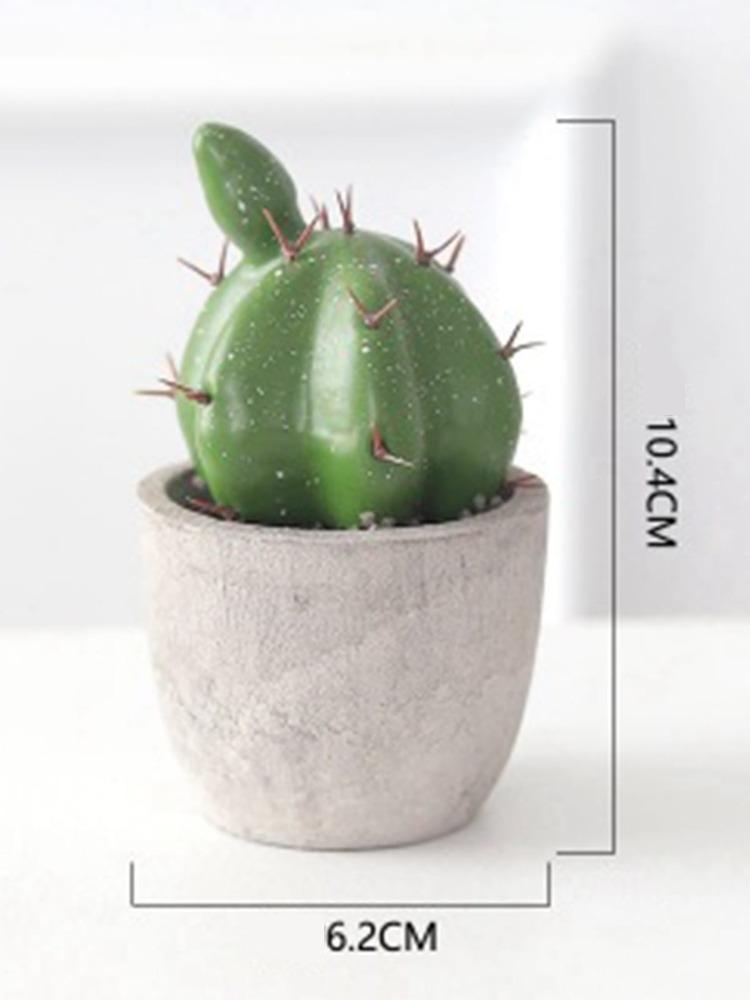 1 Pc Cactus Pot Bonsai Plant Living Room Home Decoration Fake Flower Artificial Plants Plastic Cactus Ball Desktop Decorations