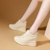 Trend Sunday Autumn and Winter Women's Shoes New Muffin Thick Sole Inner Height Increase Casual Net Shoes Single Pair