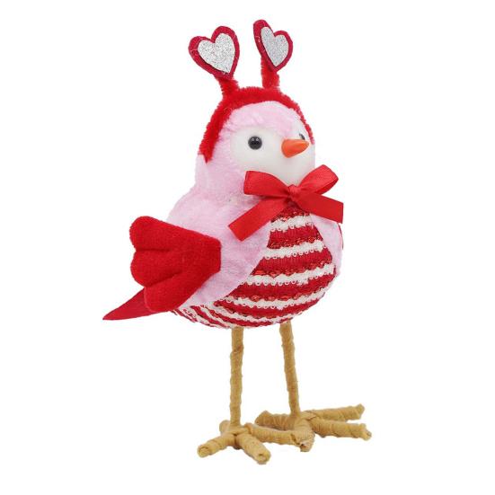 Птички на День святого Валентина Романтические стоячие плюшевые птицы любви Украшение для дома Настольное Каминная полка Многоуровневое