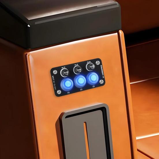 Панель тумблера 12 В-24 В, 3 кнопки, дизайн, водонепроницаемая, простая установка, управление питанием, лодка, грузовик