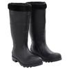 VidaXL Black Rain Boots Size 38-46 PVC
