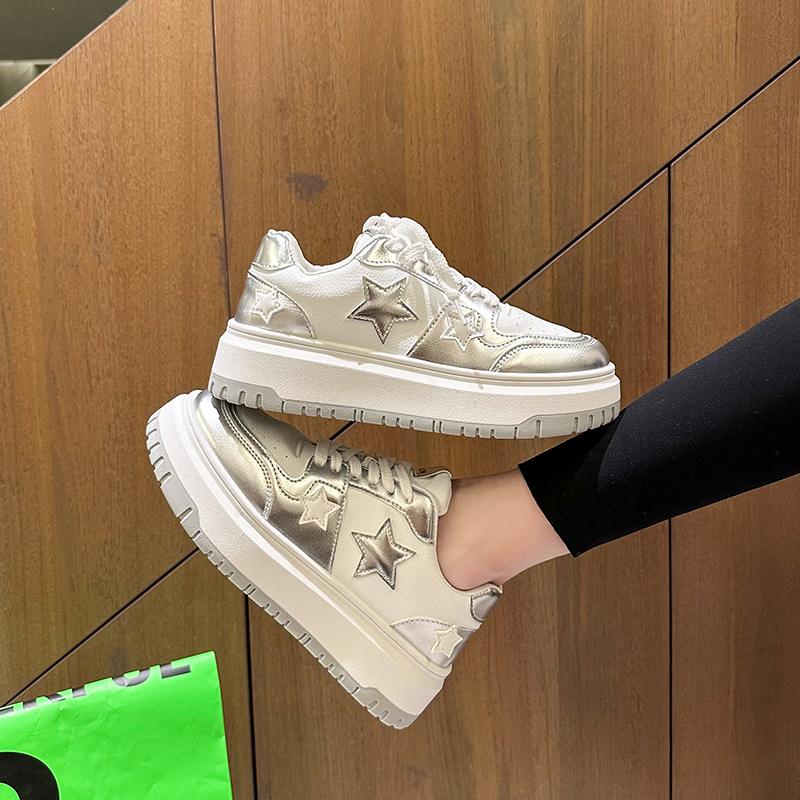 Модные женские повседневные кроссовки на платформе, кеды для скейтборда со звездой, кроссовки смешанных цветов для бега, спортивная обувь, теннисные туфли, кроссовки для ходьбы на открытом воздухе