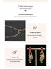 Винтажный разноцветный набор украшений: Преувеличенное ожерелье и серьги-подвески для вечернего платья
